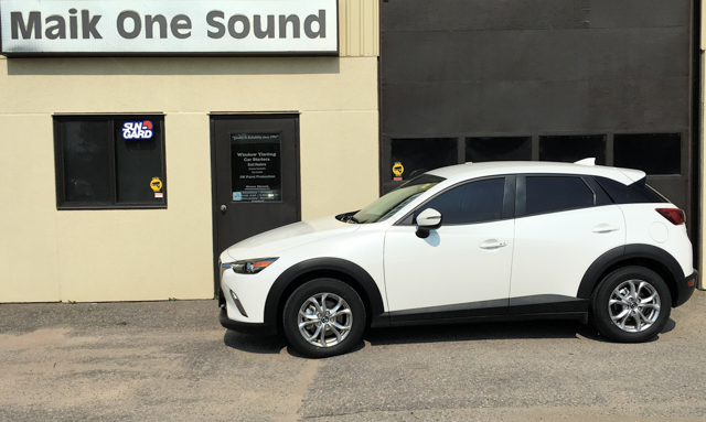 2018 Mazda CX-3 with professional window tint in North Bay